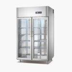 Upright Showcase With Two Sides Sides Glass Doors