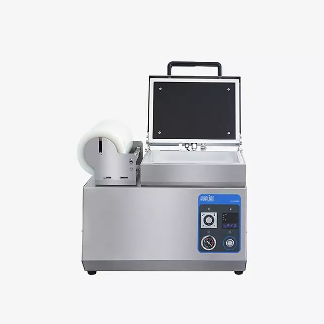 Table Meat Map Tray Sealers Vacuum Film Skin Thermoforming Packaging Sealing Machine HVT-240TS