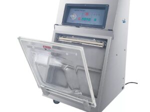 DZX-300 Tilted Vacuum Sealer for Upright Bags - Stationary Design with Swivel Wheels, Ideal for Home & Commercial Us