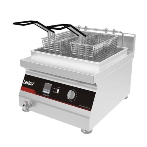 Dual Basket Commercial Tabletop Induction Deep Fryer LT-TZL-B105