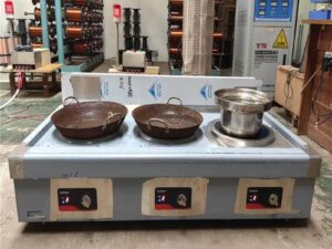 Commercial Double Burners Induction Wok Cooker with Soup Boiler LT-X300II+B300