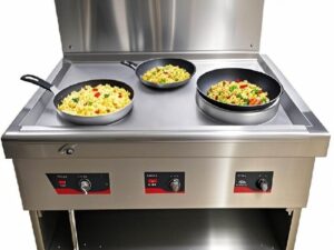 Double Burners Commercial Induction Wok Cooker with Hob LT-X300II+B300