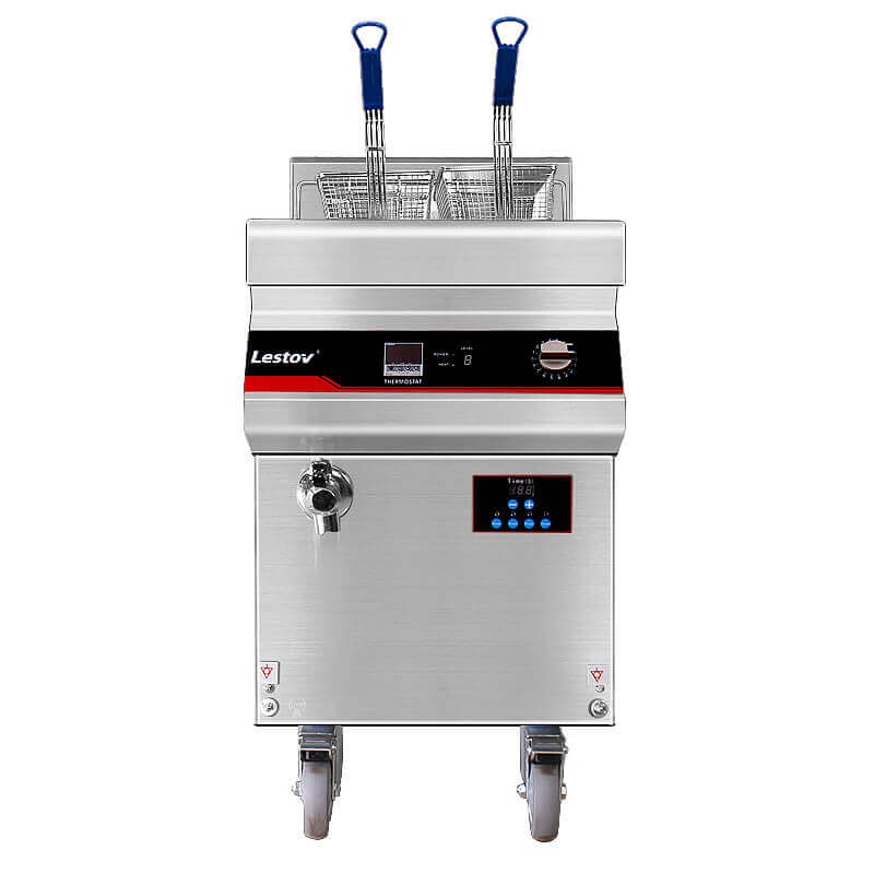 Commercial Induction Dual Baskets Chip Fryer with Caster LT-ZLII-E112