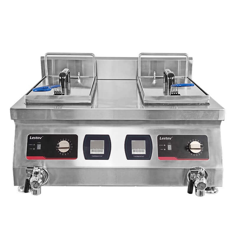 Tabletop Double Tank Restaurant Induction Fish Fryer LT-TZL-S135
